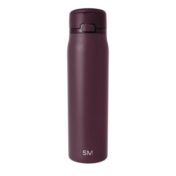Simple Modern Mesa Loop Water Bottle with Straw | 30oz Cup Holder Friendly Insulated Stainless Steel Bottles for Travel, Sports and School | Cherry Wine